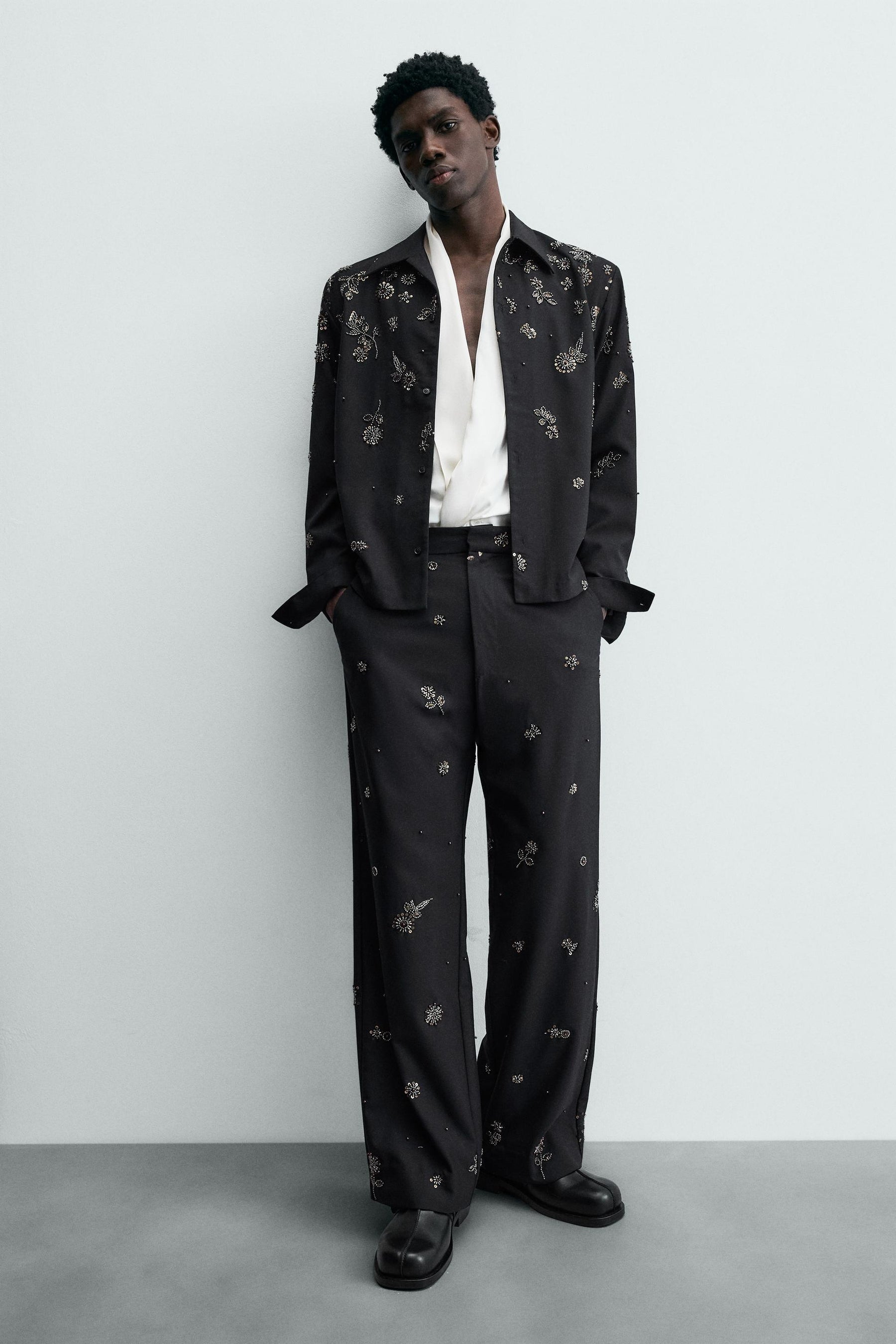 Sequin Relaxed Trousers