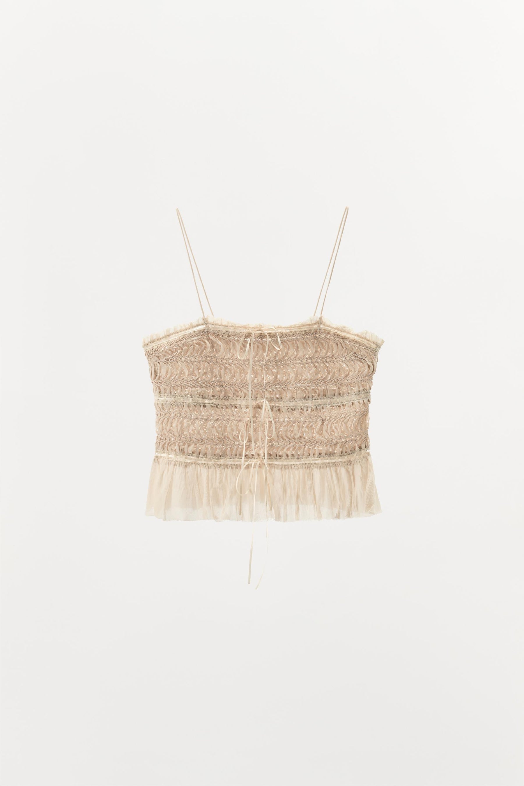 Textured Contrast Fashion Top