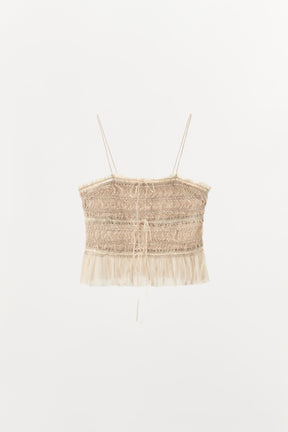 Textured Contrast Fashion Top