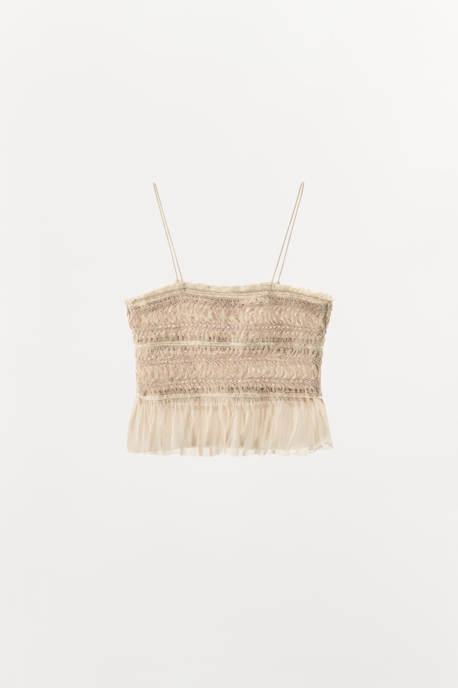 Textured Contrast Fashion Top