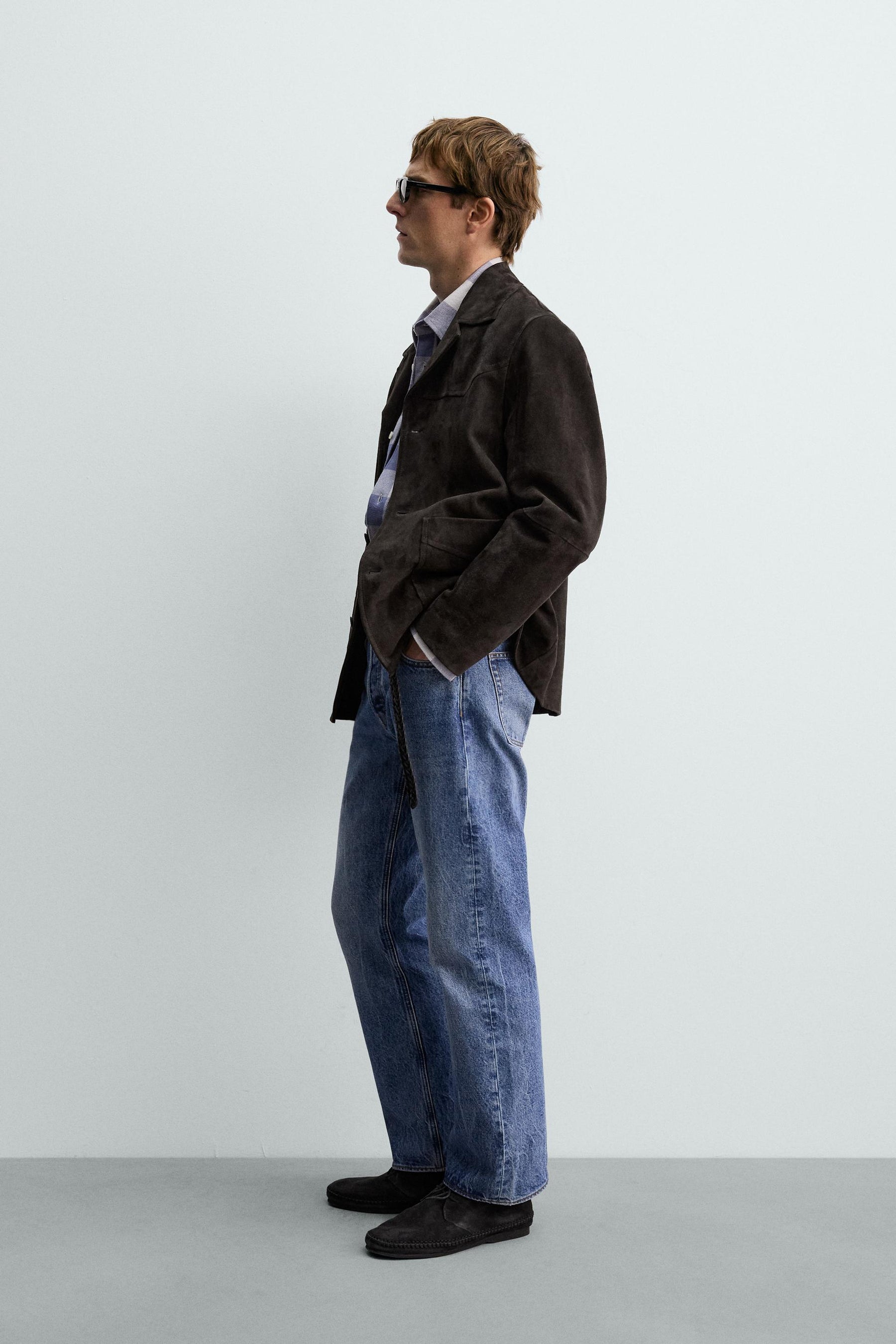 SUEDE LEATHER OVERSHIRT AARON LEVINE X - Image 4