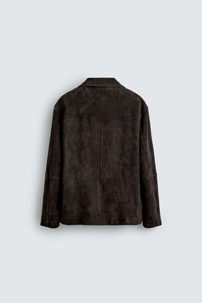 SUEDE LEATHER OVERSHIRT AARON LEVINE X - Image 7