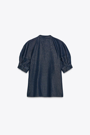 Denim Shirt with Ties