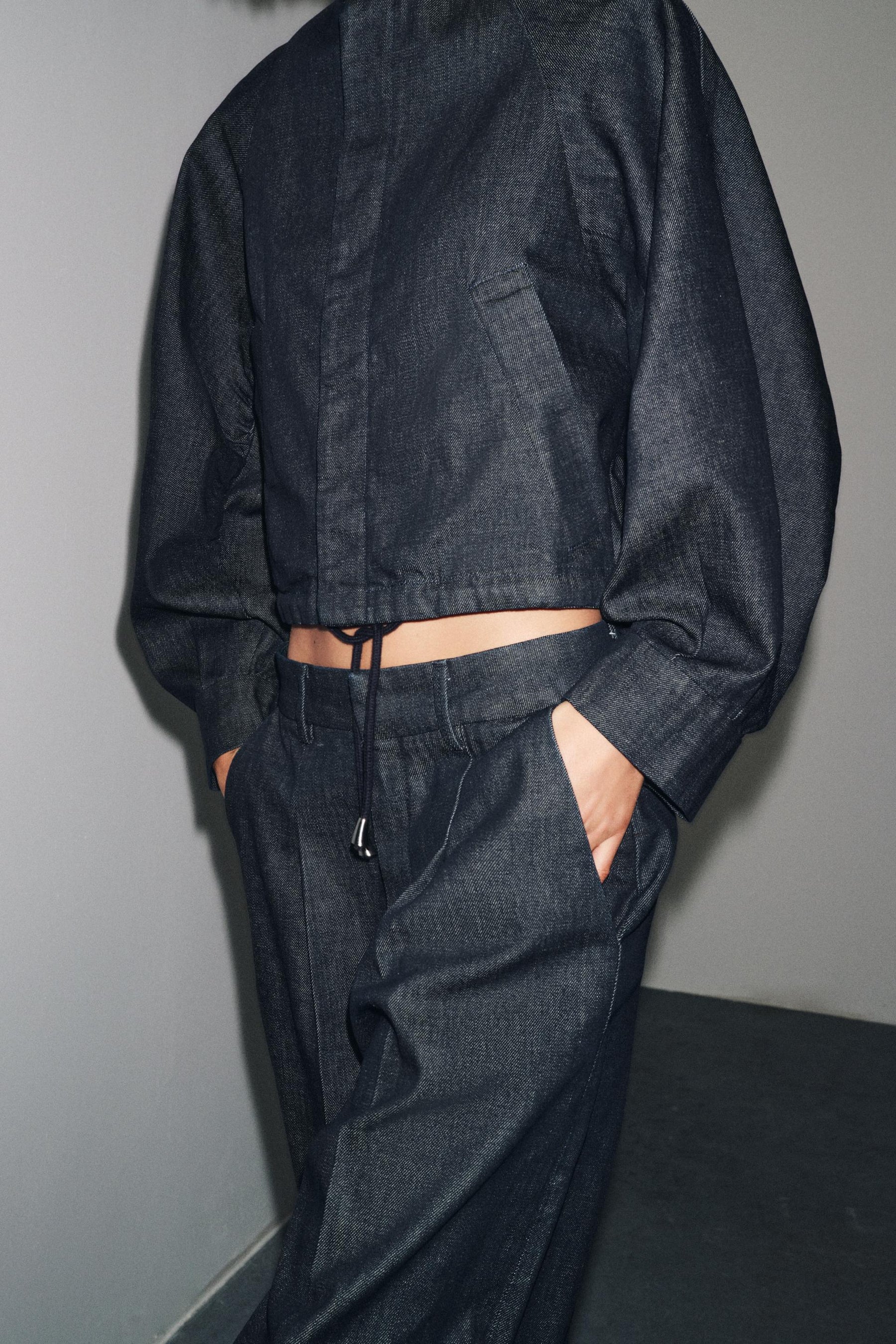 Puff Denim Bomber Jacket