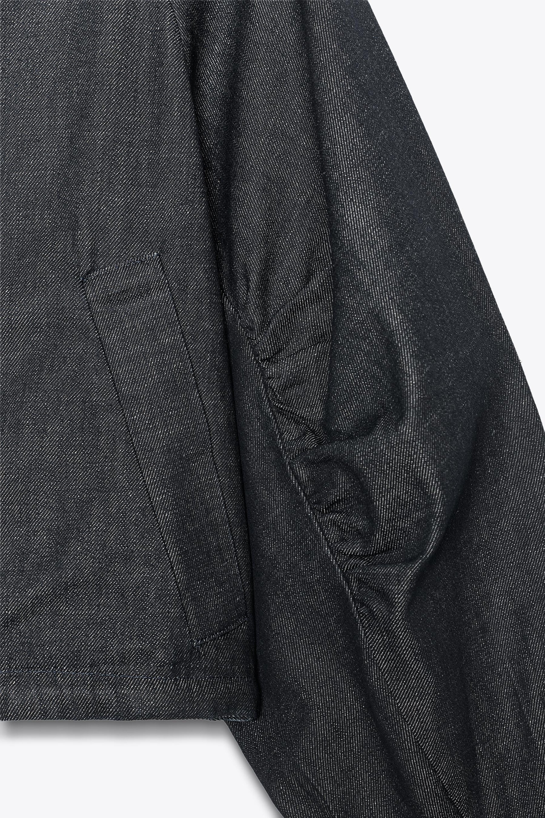 ZW COLLECTION PUFF DENIM BOMBER JACKET - Image 7