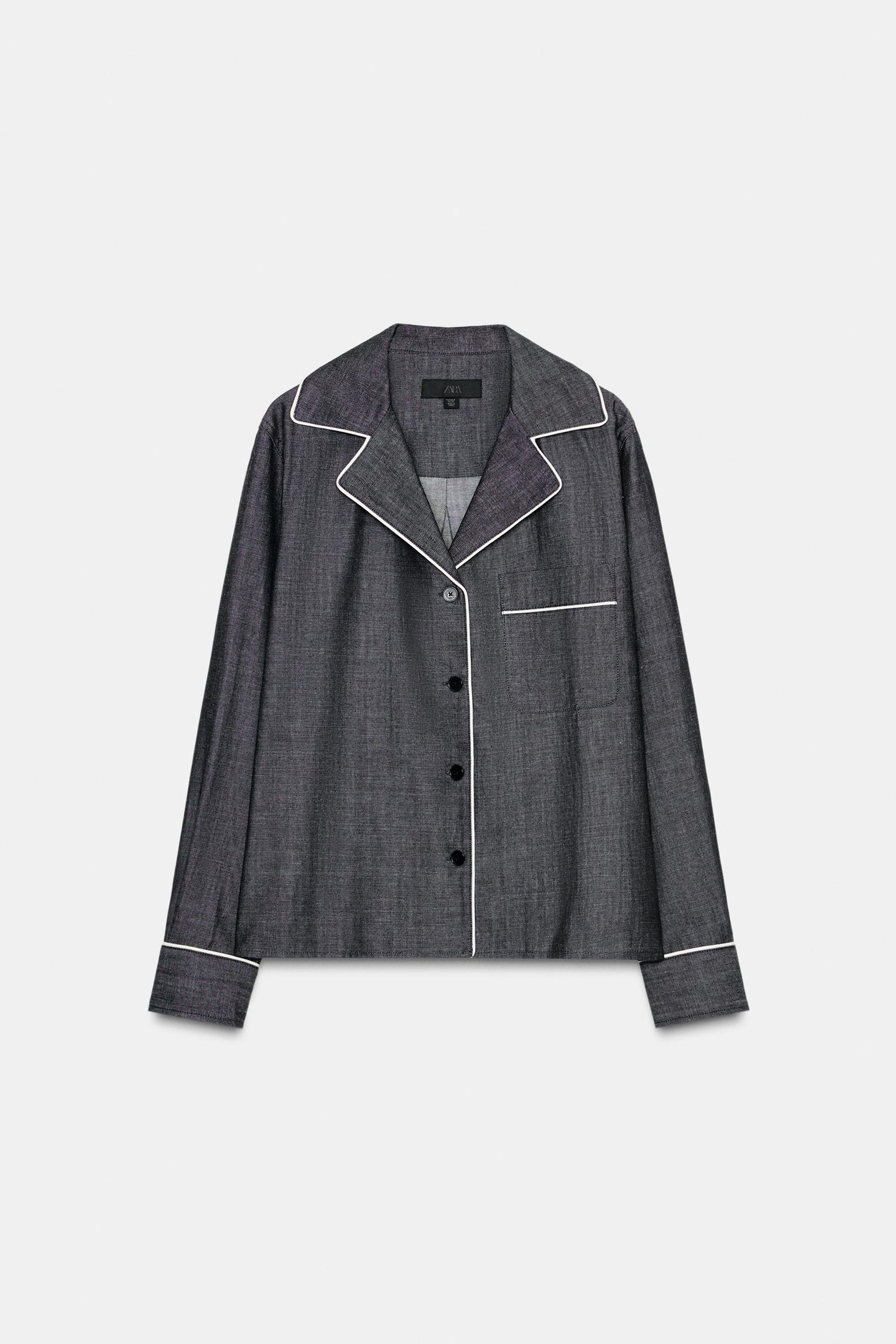 Denim Shirt with Trims