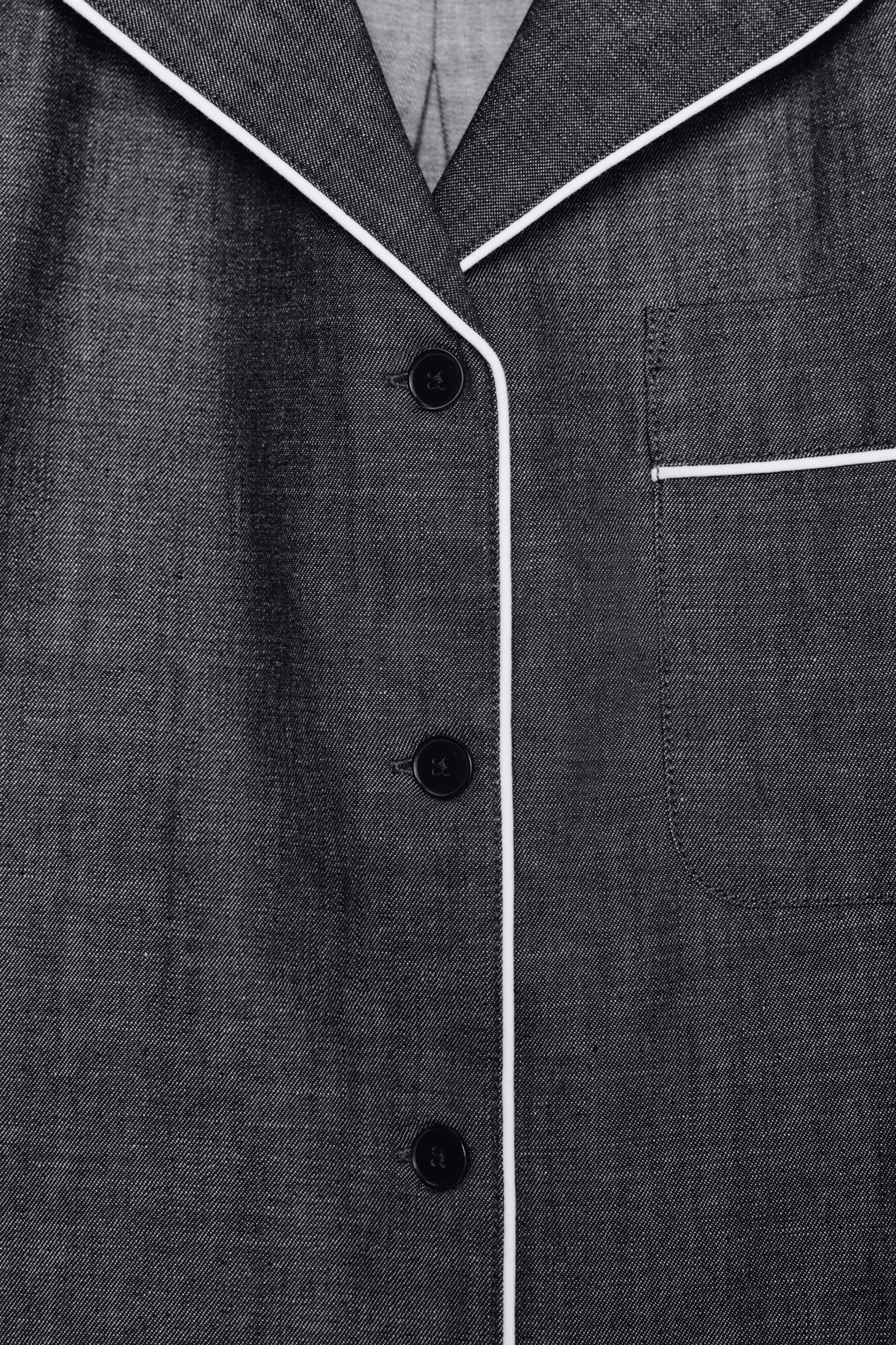 Denim Shirt with Trims