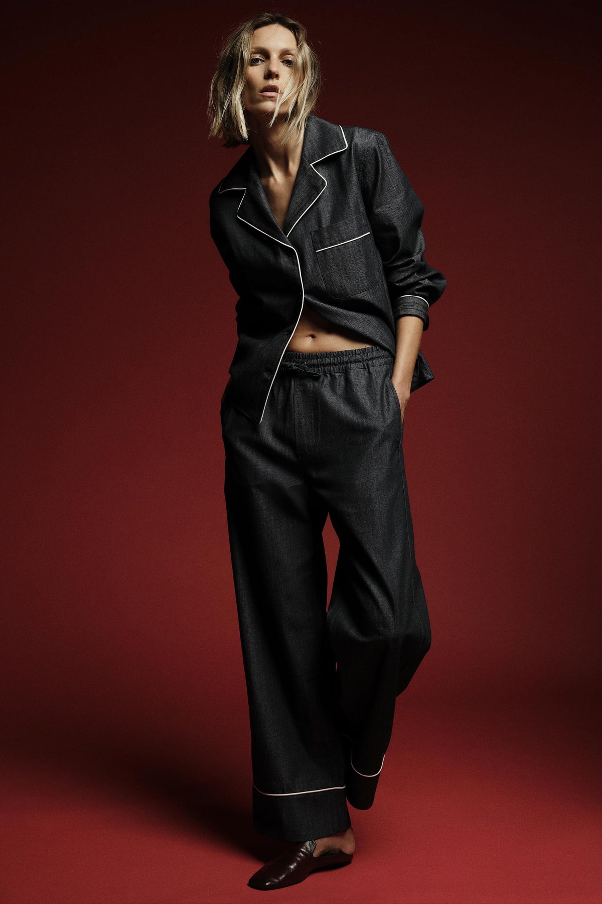 Contrast Trim Trousers