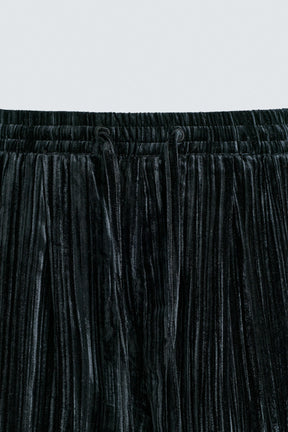 PLEATED VELVET TROUSERS - Image 8
