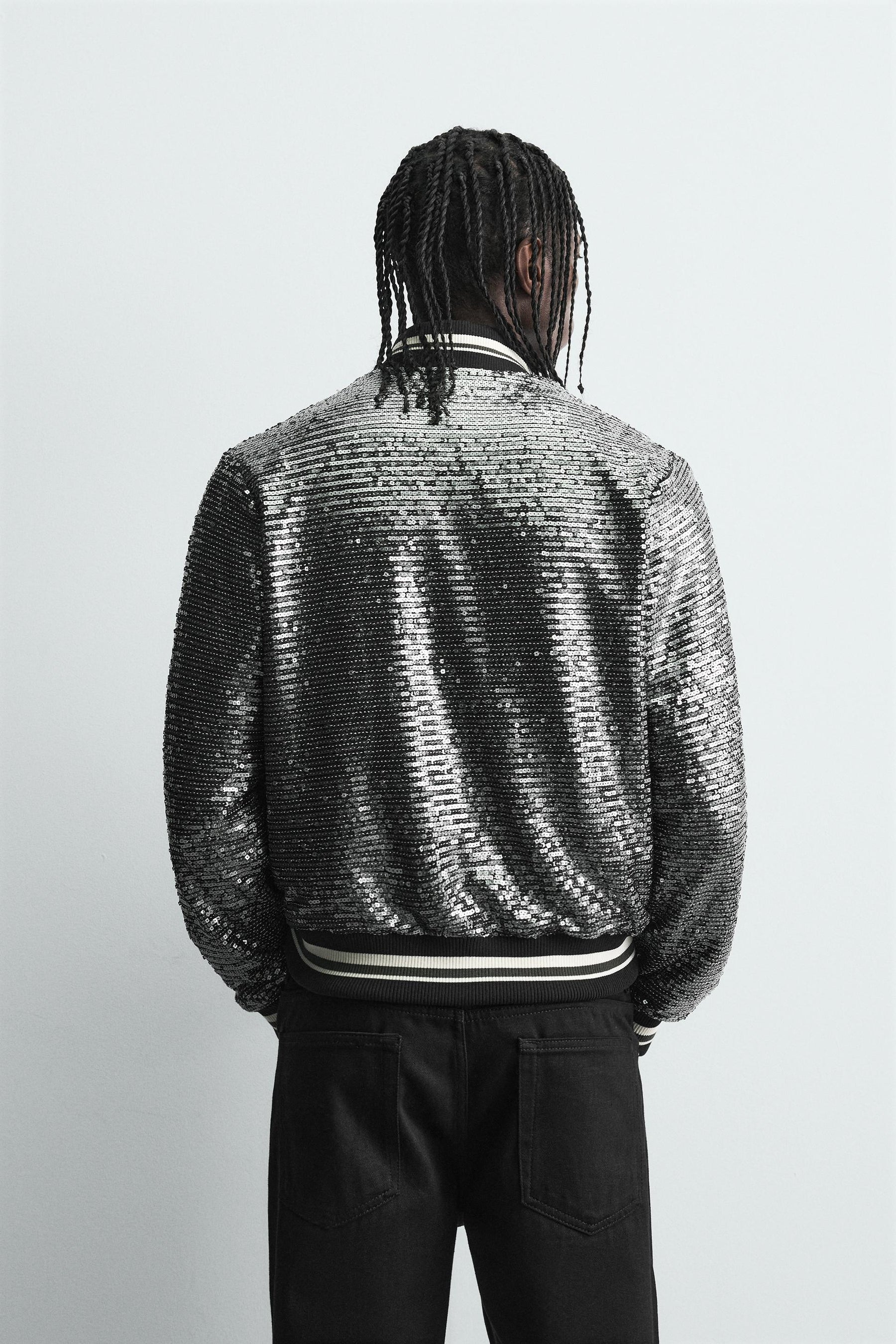 SEQUIN BOMBER JACKET - Image 3