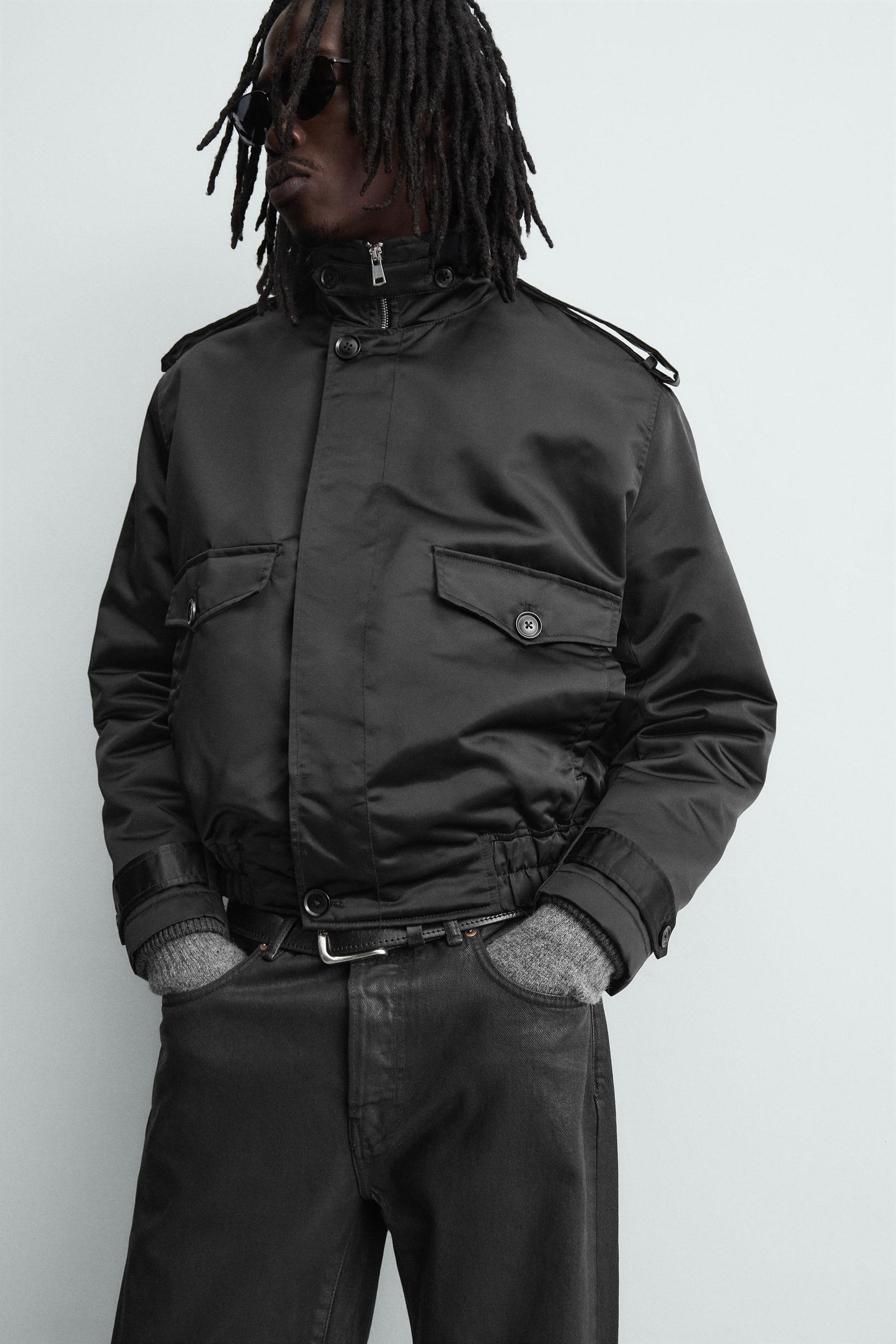 QUILTED TECHNICAL BOMBER JACKET - Image 5