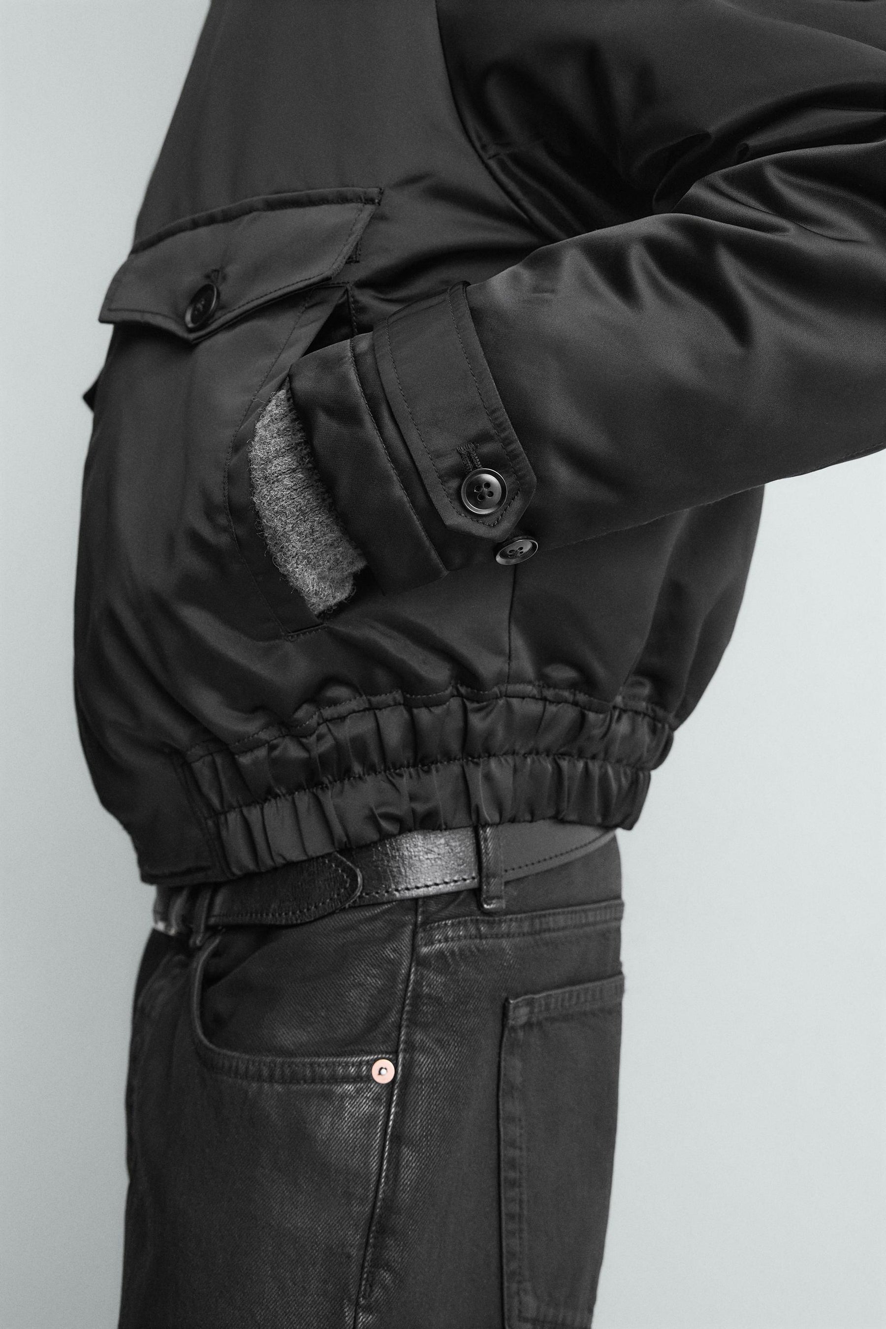 QUILTED TECHNICAL BOMBER JACKET - Image 6