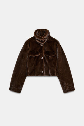 SHORT BOMBER JACKET WITH