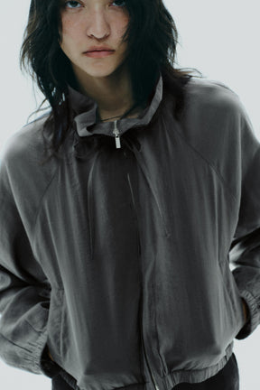 Fleece-Lined Sweatshirt Jacket