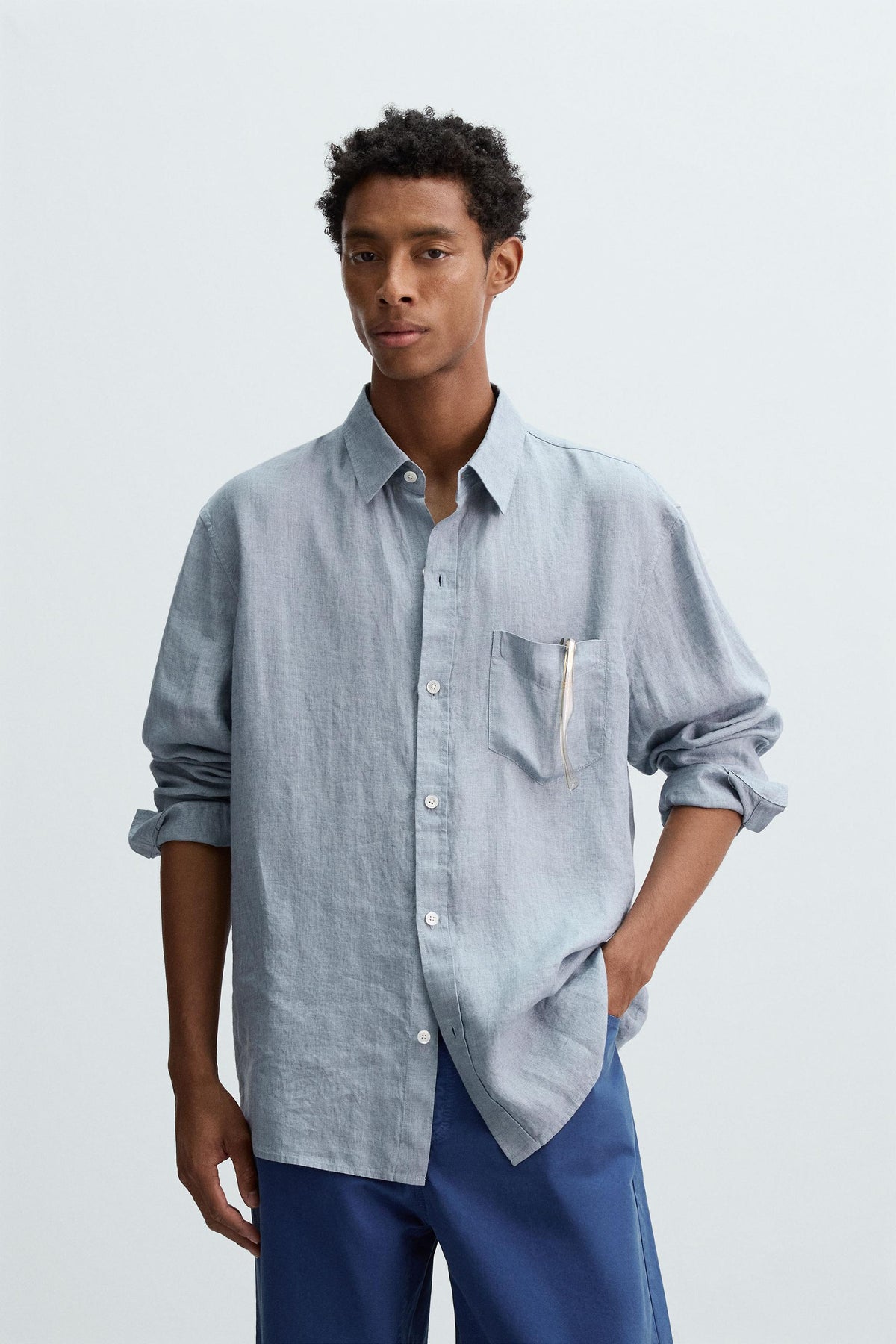 RELAXED FIT 100% LINEN SHIRT - Image 2