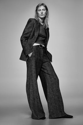 Wool Straight Trousers