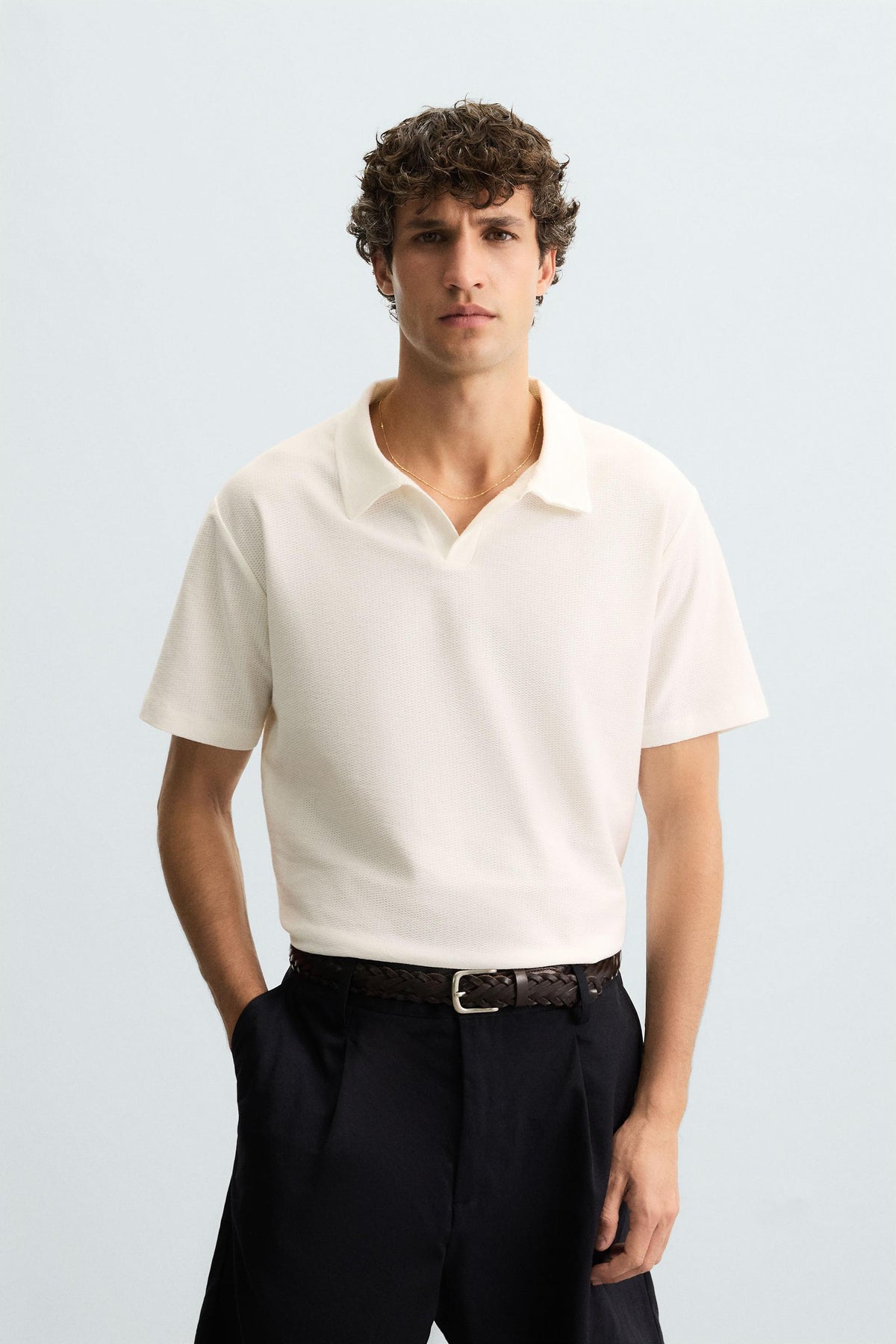 TEXTURED POLO SHIRT - Image 2