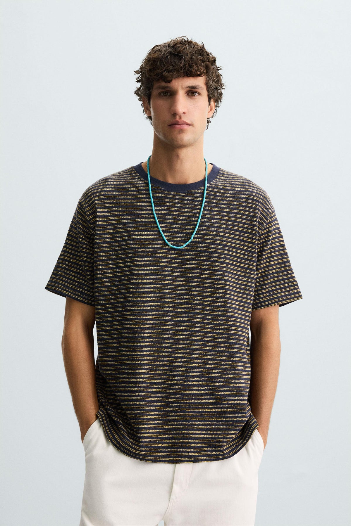 JACQUARD STRIPED T-SHIRT - Image 2