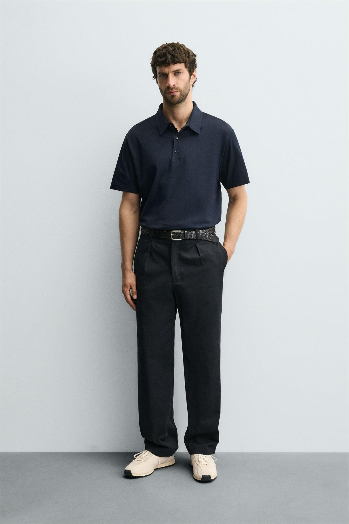 POLO SHIRT WITH MERCERISED FINISH - Image 1