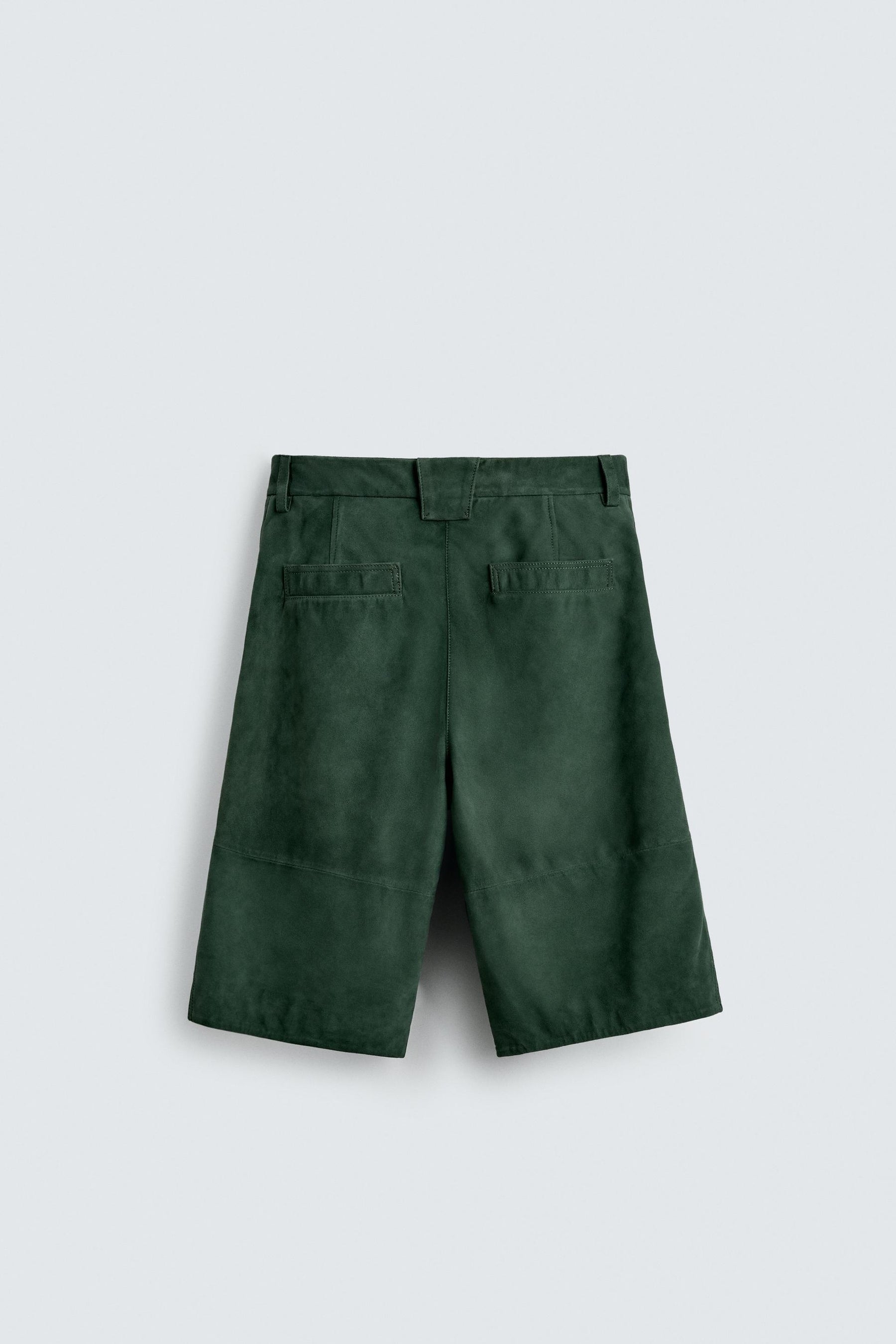 RELAXED FIT SUEDE LEATHER BERMUDA SHORTS - Image 9