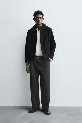 LEATHER SPLIT SUEDE JACKET - Image 1