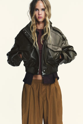 SHORT FAUX LEATHER JACKET - Image 4