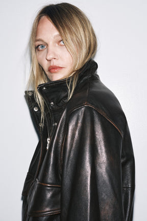 Leather Bomber Jacket Limited
