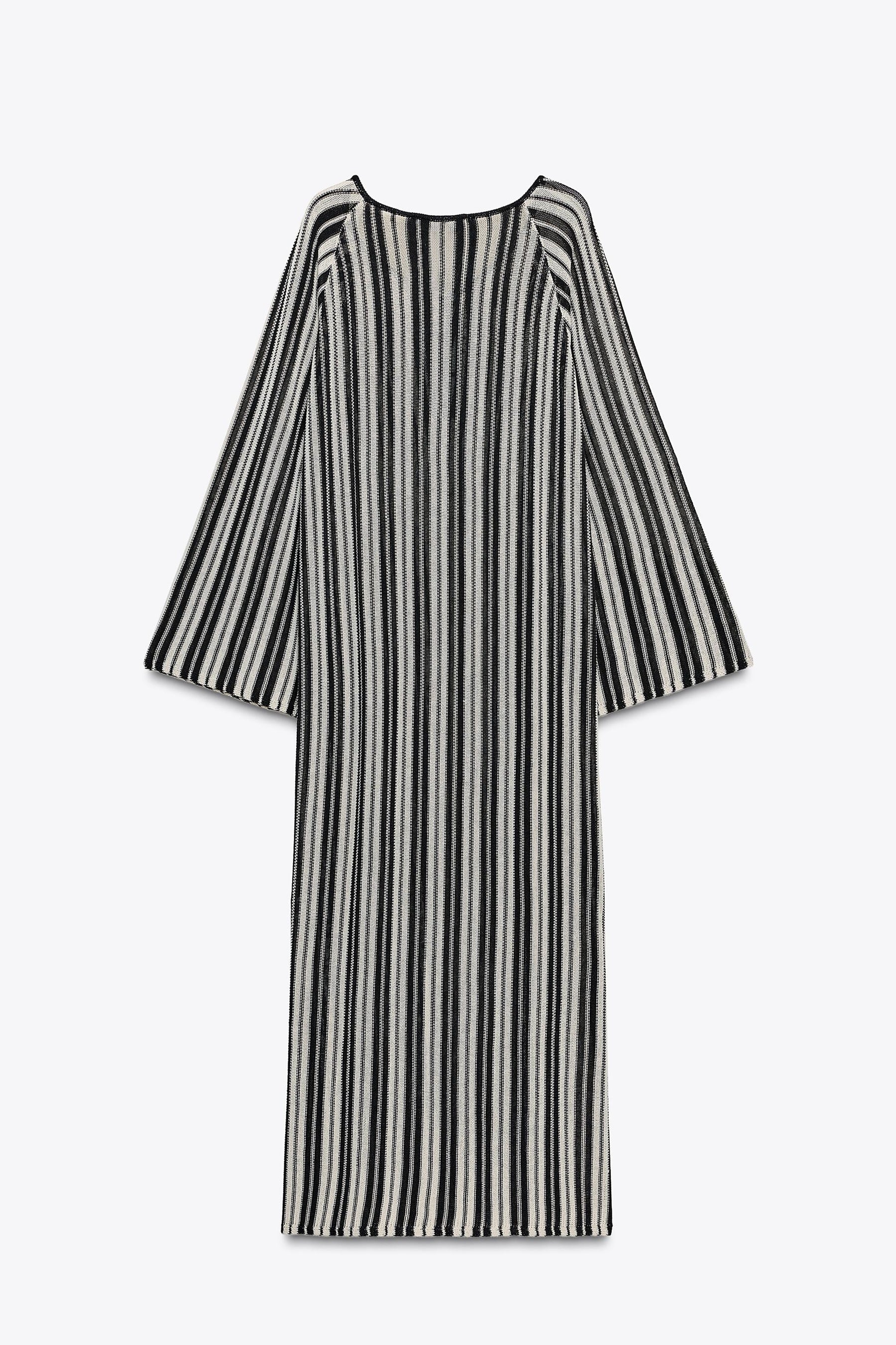 STRIPED KNIT DRESS WITH LINEN - Image 8