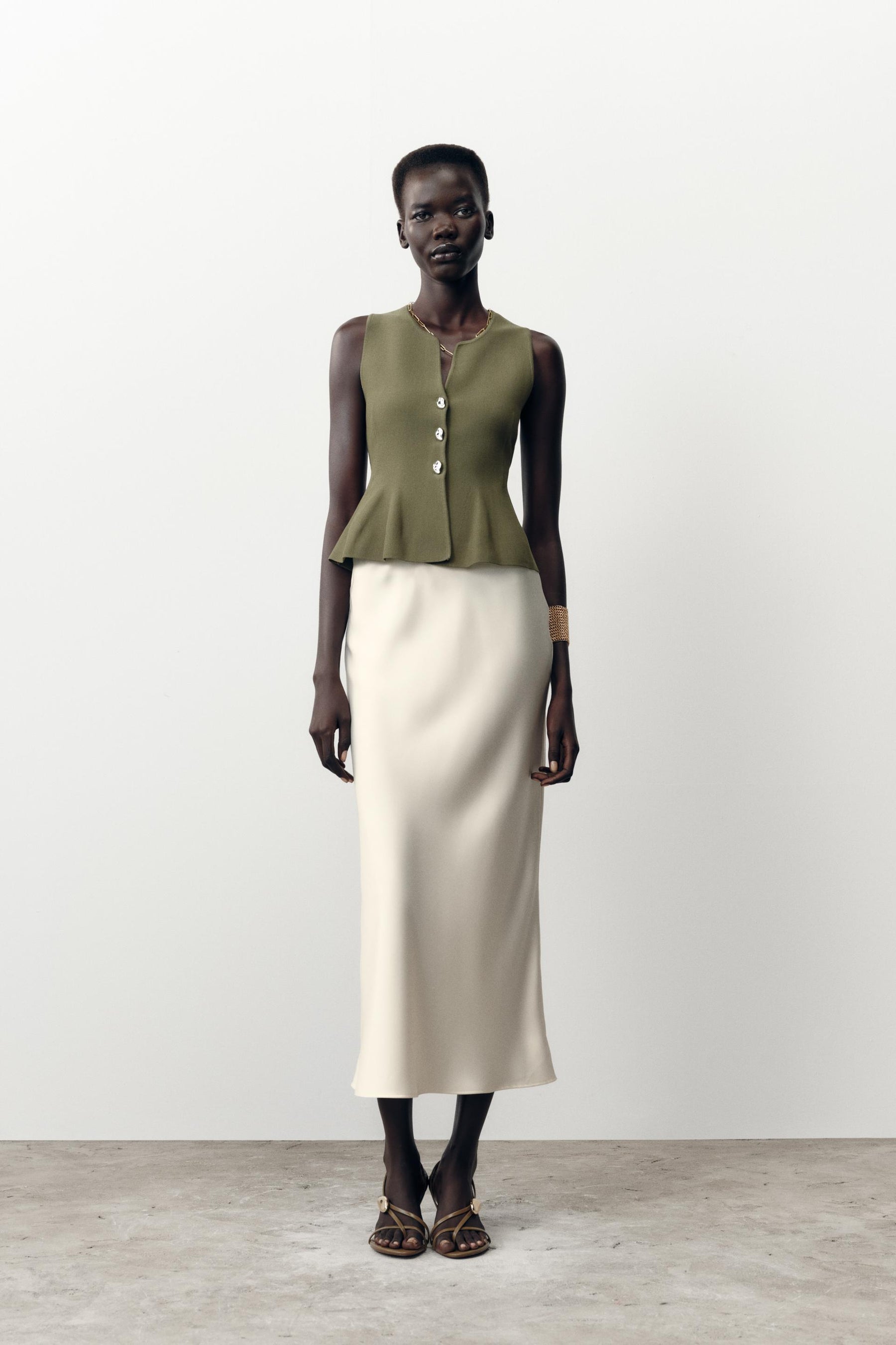 PEPLUM KNIT TOP - Image 1