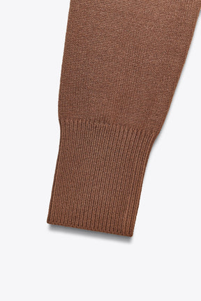 CROPPED KNIT JUMPER WITH SHOULDER PADS - Image 7