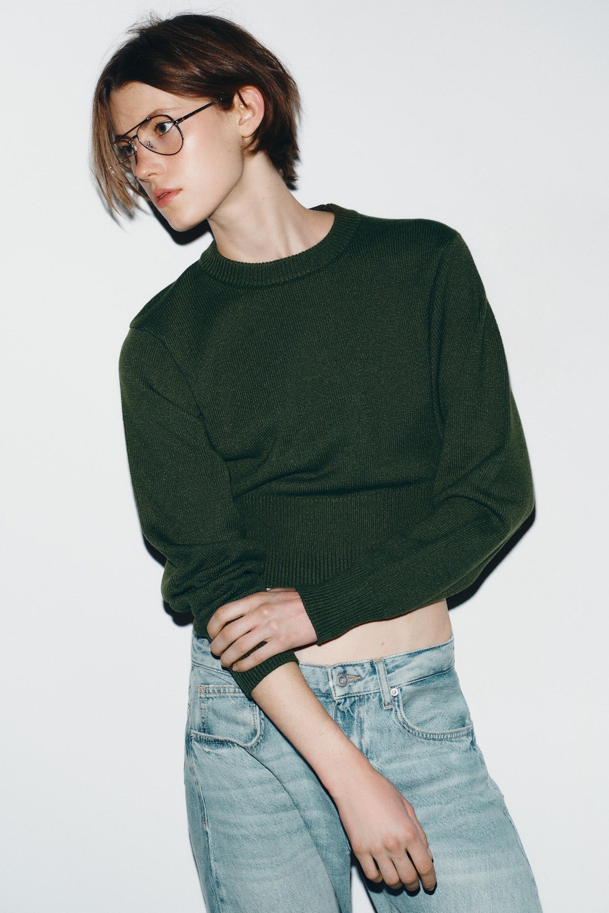 CROPPED KNIT JUMPER