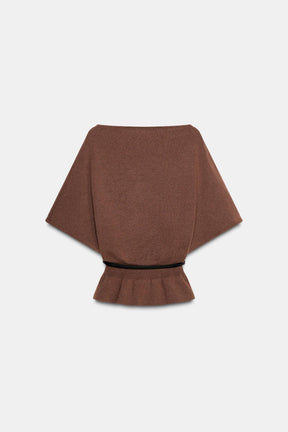Knit Cape with Belt