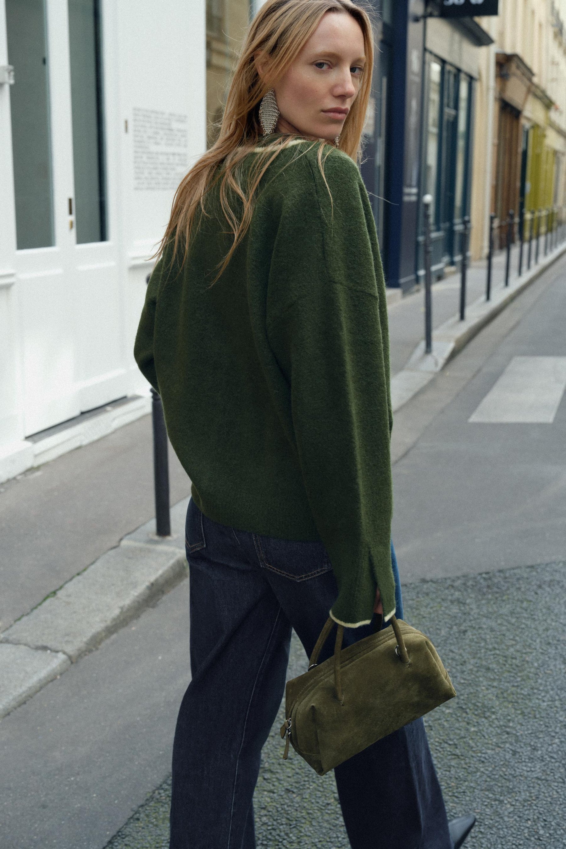 Contrast Trimmed Cardigan