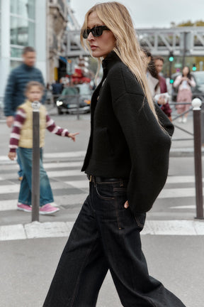 Double-Breasted Bomber Jacket