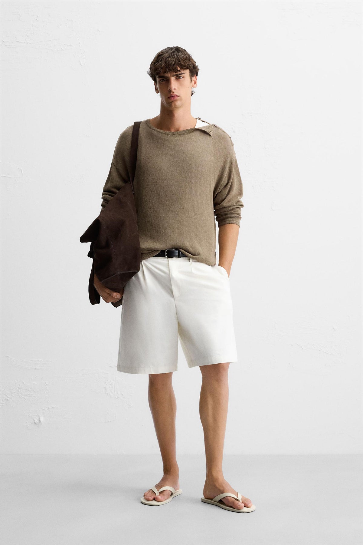 BUTTON-UP KNIT T-SHIRT - Image 1