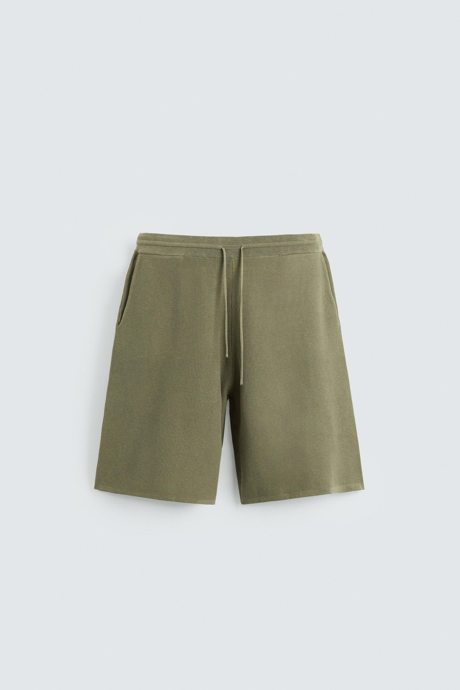 TEXTURED KNITTED BERMUDA SHORTS - Image 6