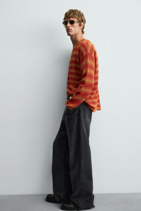 STRIPED OPEN-KNIT SWEATER - Image 7