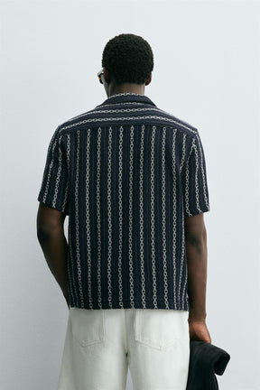 GEOMETRIC JACQUARD SHIRT - Image 3