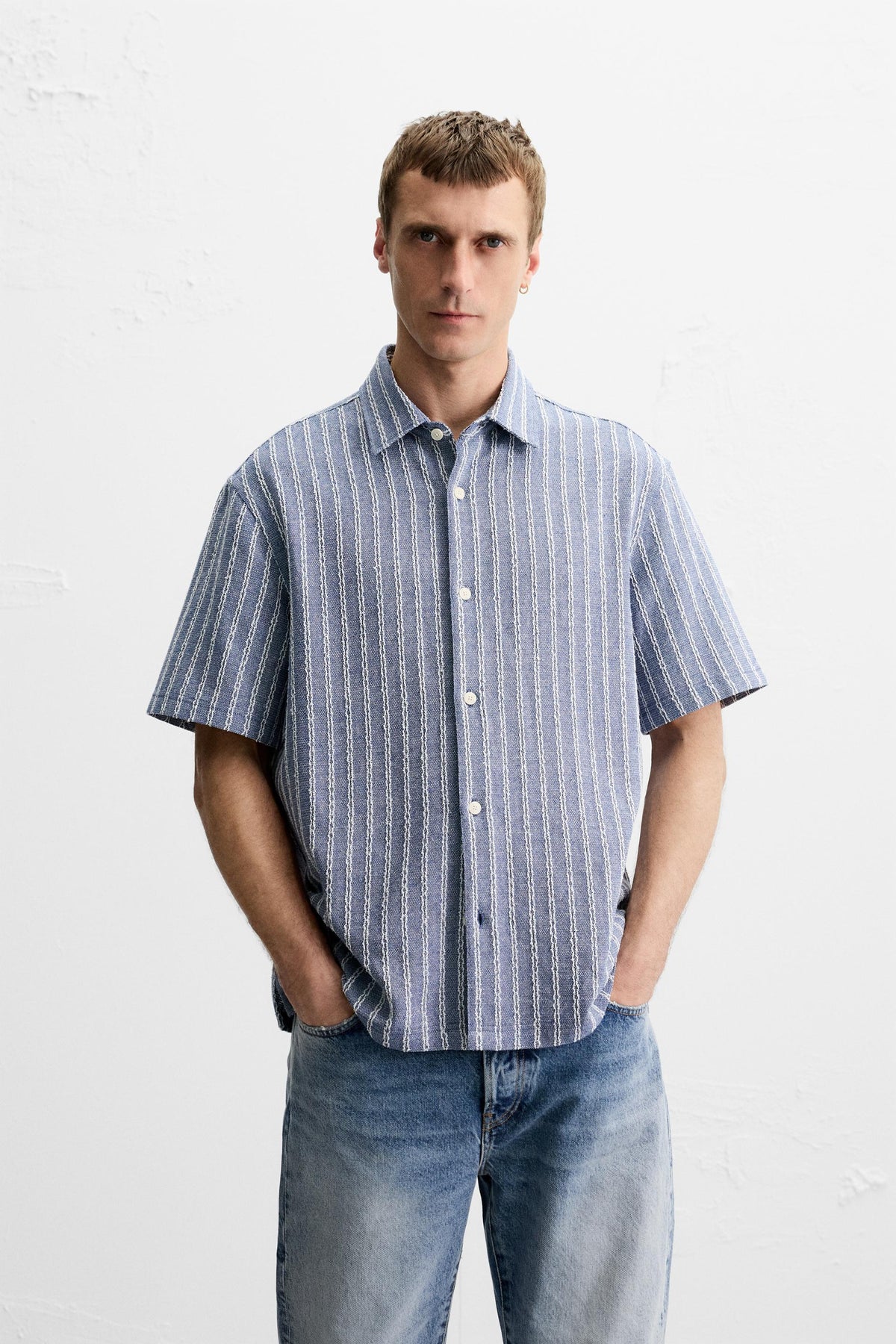 STRIPED JACQUARD SHIRT - Image 2