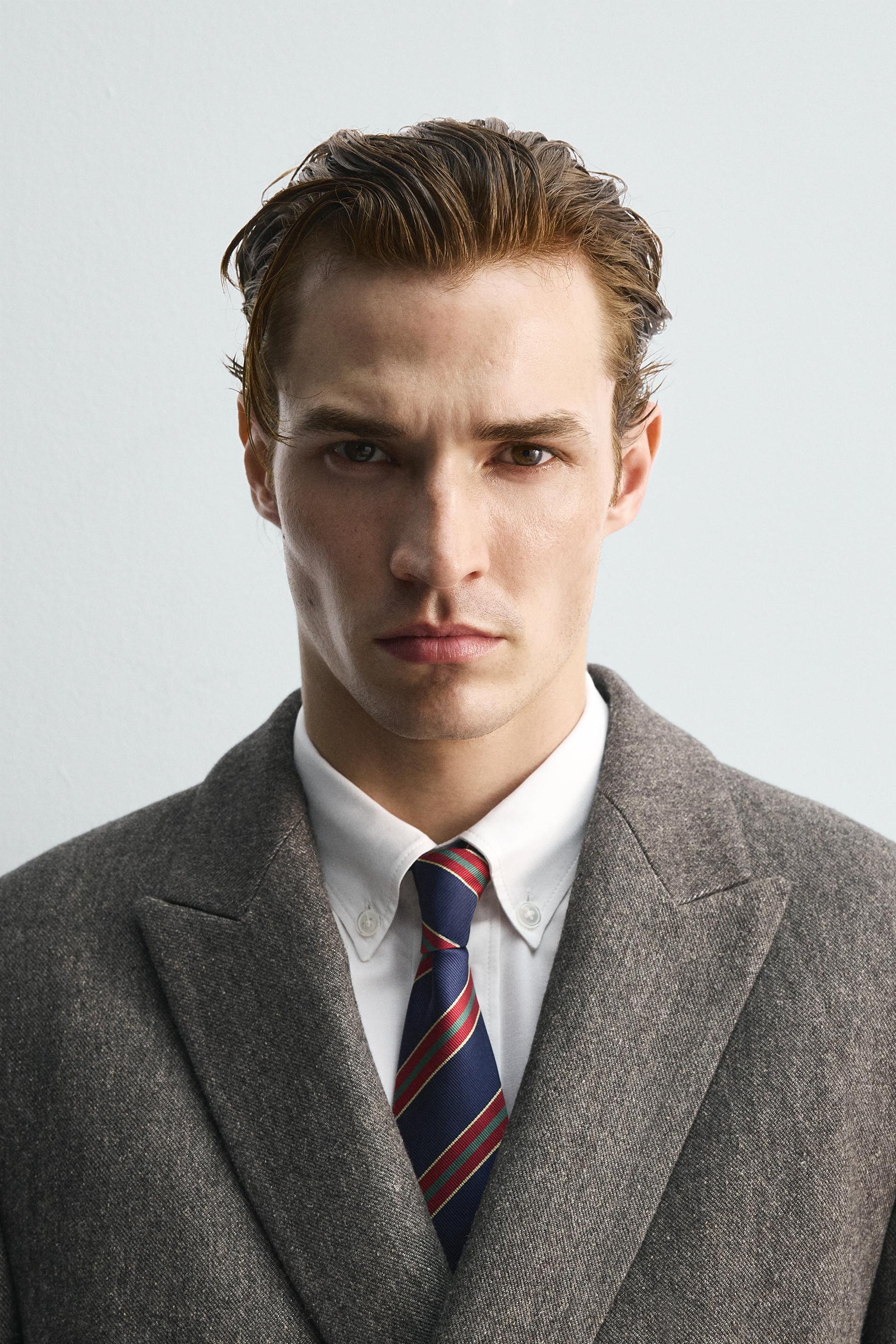 100% SILK STRIPED TIE - Image 1