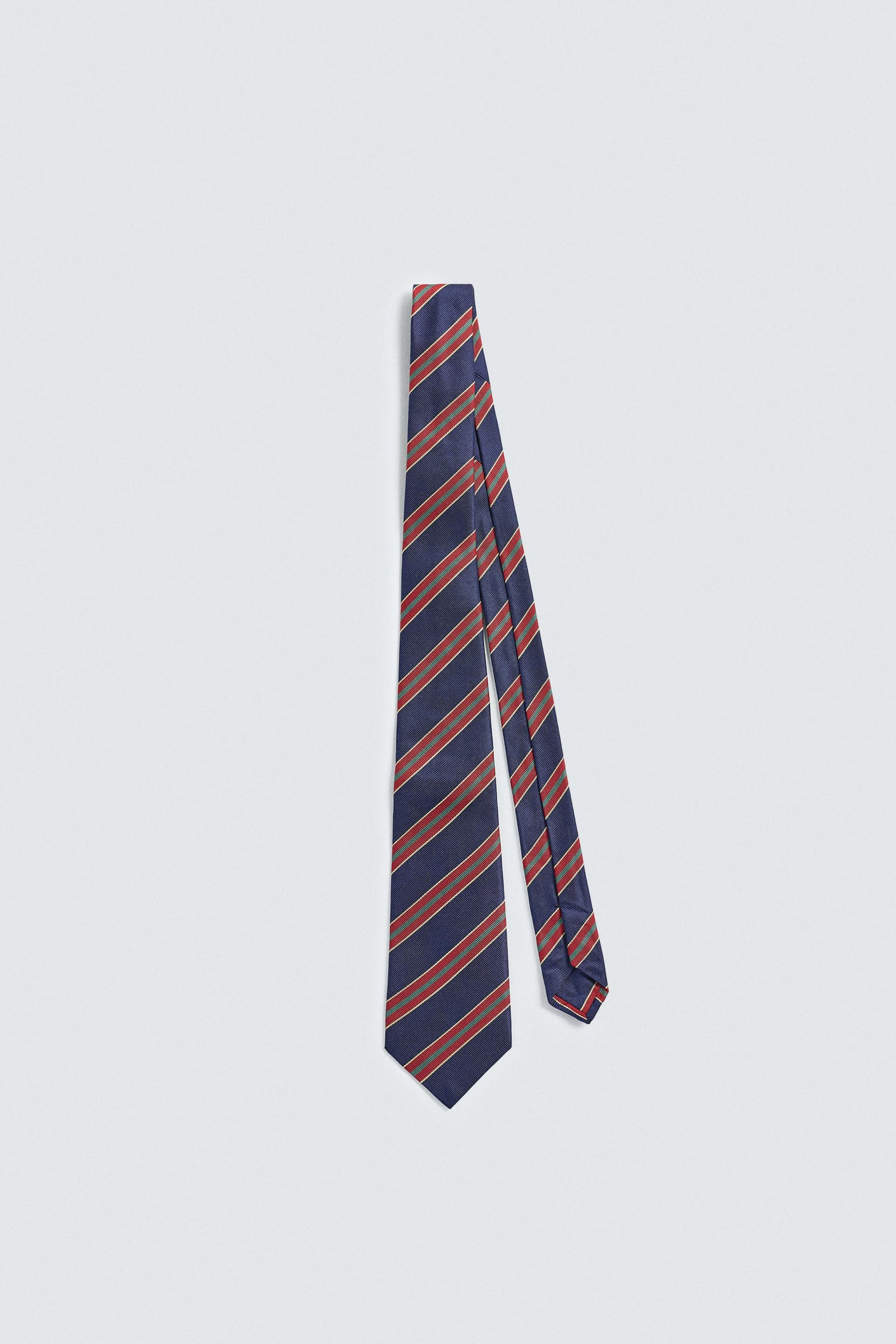 100% SILK STRIPED TIE - Image 3