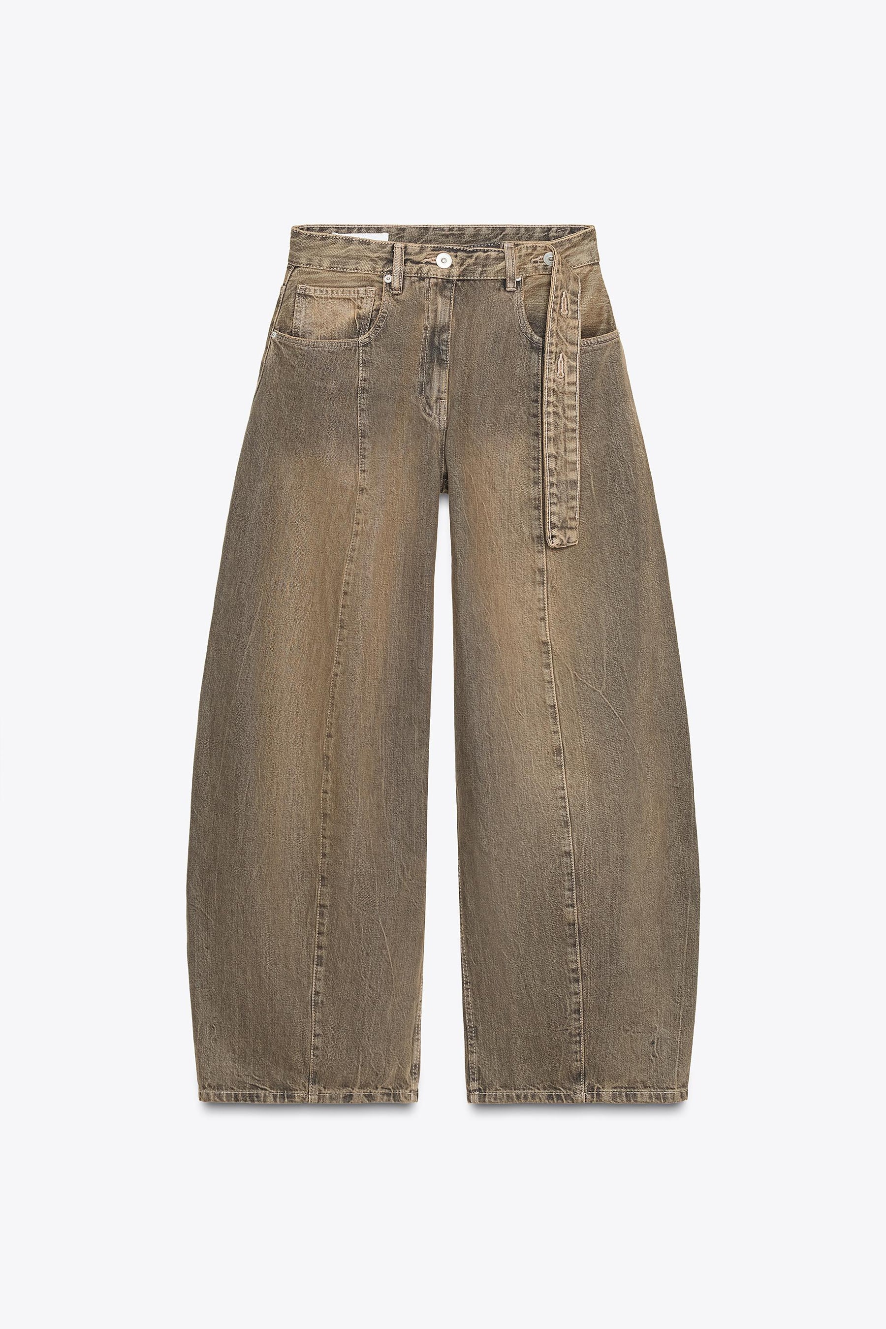 Oversized Barrel Low-Rise Jeans