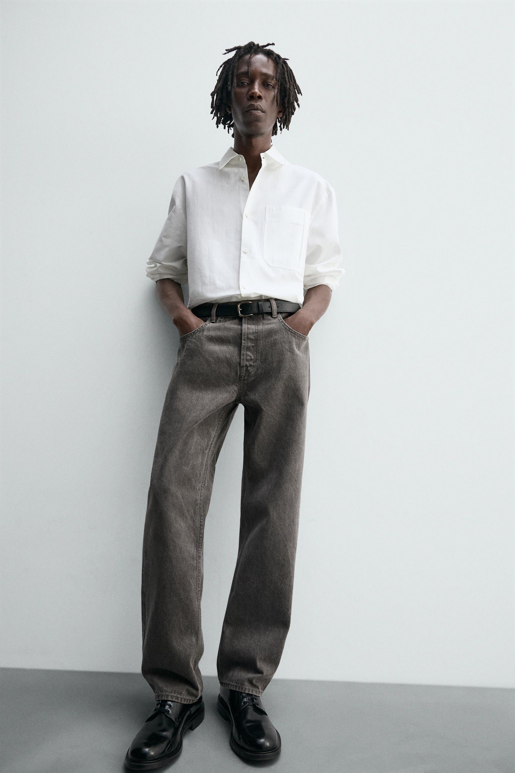 WASHED STRAIGHT FIT JEANS - Image 5