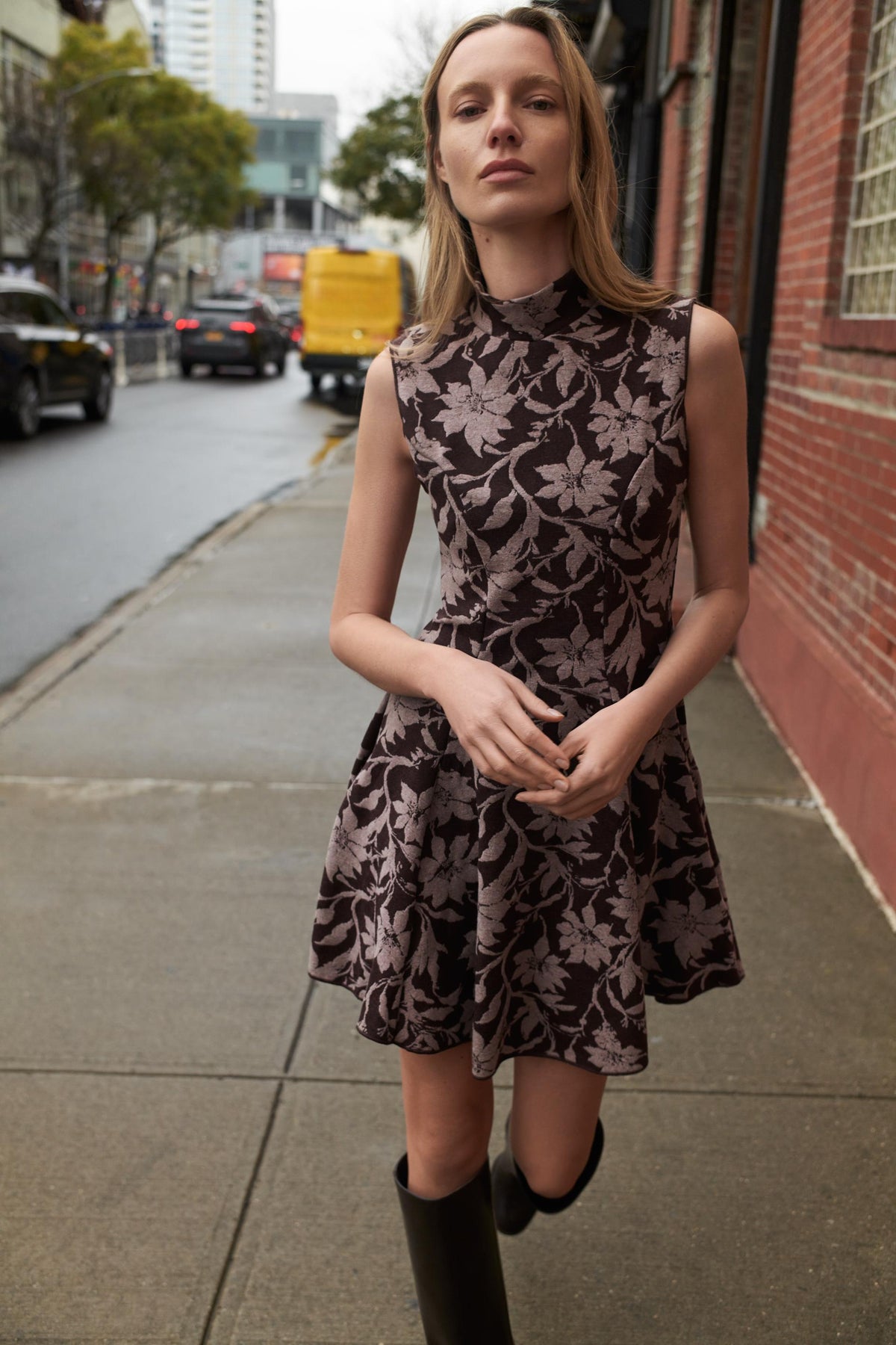 SHORT JACQUARD DRESS - Image 1