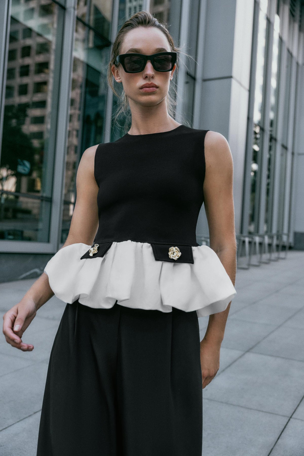 Stretch Contrast Top