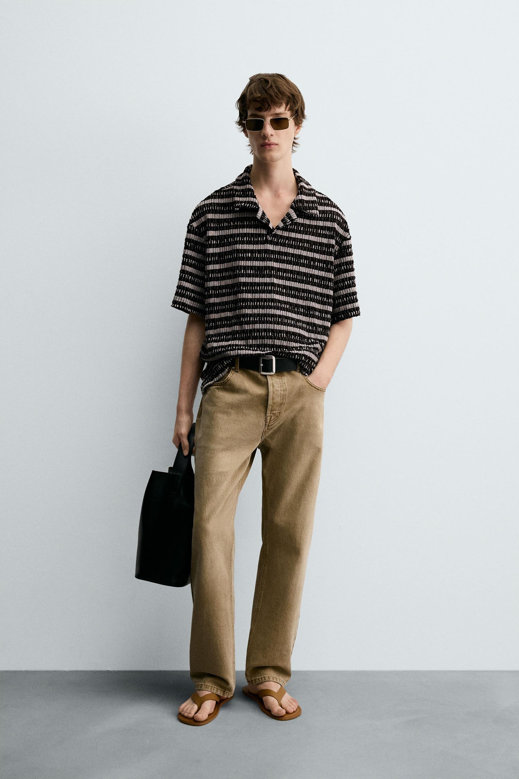 JACQUARD KNIT POLO SHIRT - Image 1