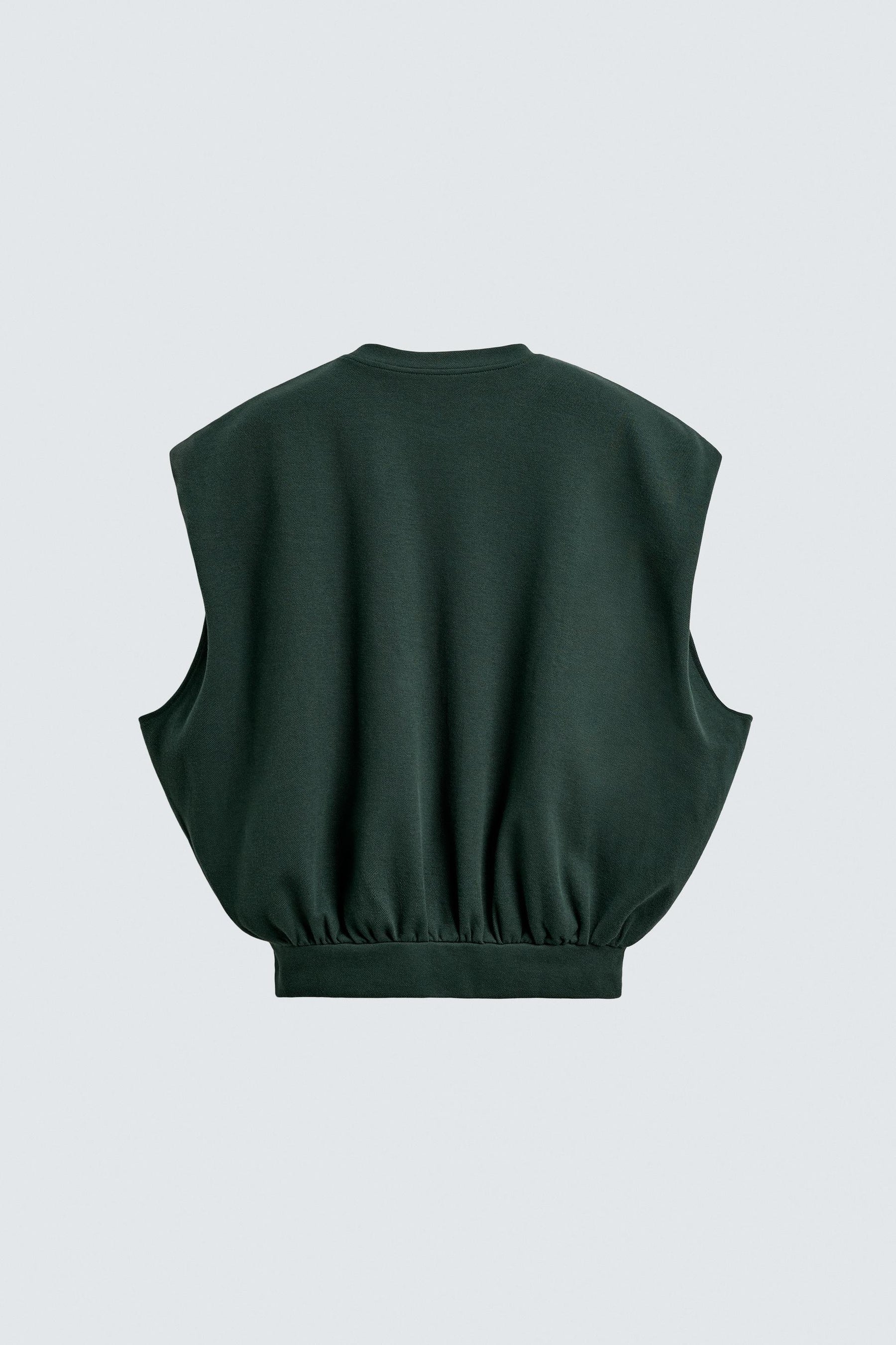 OVERSIZE INTERLOCK SWEATSHIRT GILET - Image 7