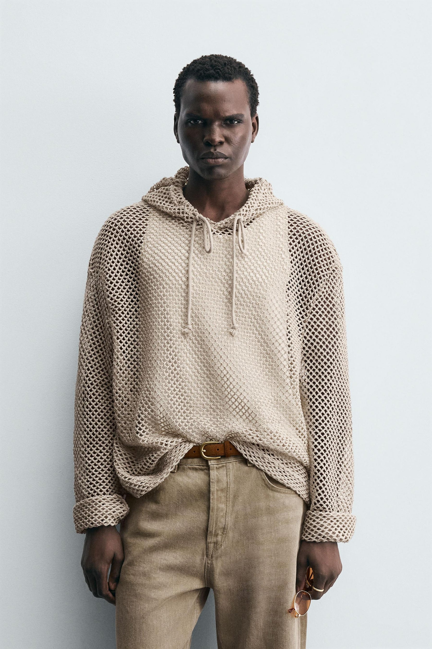 CROCHET TEXTURED SWEATSHIRT - Image 2