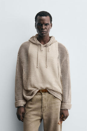 CROCHET TEXTURED SWEATSHIRT - Image 2