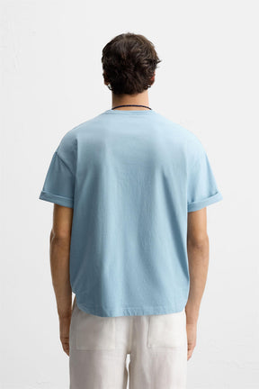 T-SHIRT WITH RAISED SLOGAN - Image 3